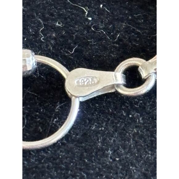 7” Boho Circle Link Layering Bracelet Sterling Silver 925 - Picture 4 of 5